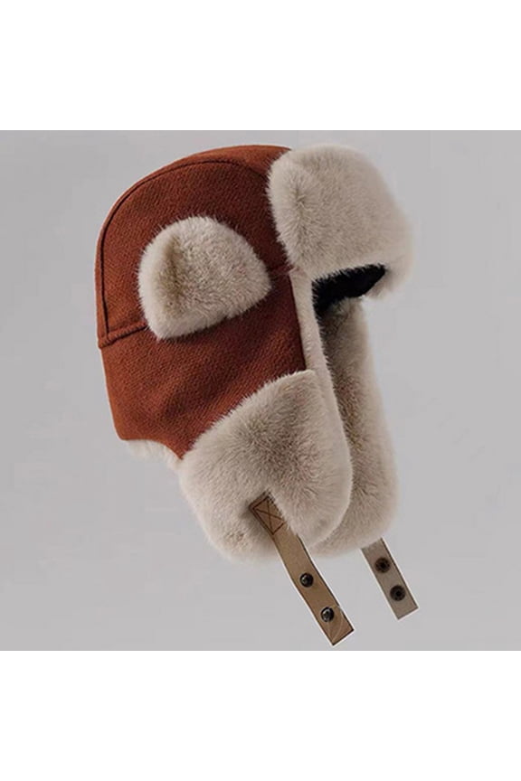 Wancir Womens Winter Hats with Lovely Cat Ear Fashion Trooper Aviator Earflap Cap Outdoor Ski Hat Buckle Closure