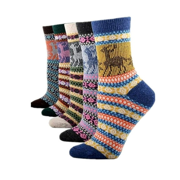 Wancir Wool Socks for Women - 5 Pairs Wool Socks Soft Womens Socks, Winter Hiking Socks Cozy Socks Warm Socks