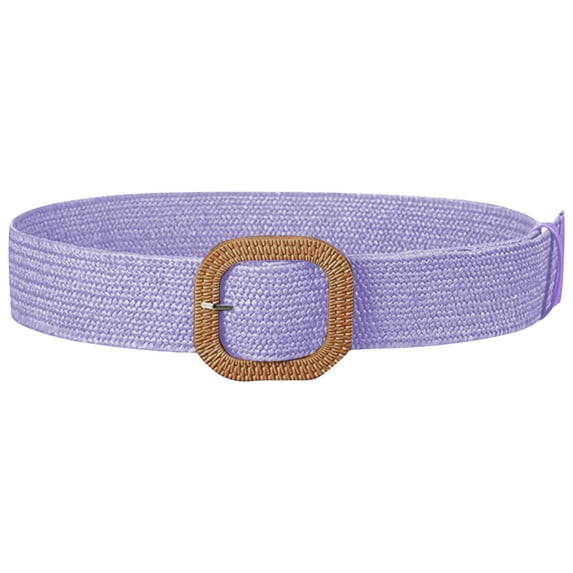 Wancir Woven Belt for Women Straw Elastic Stretch Waist Belt Boho Belts Ladies Summer Beach Dress Belts