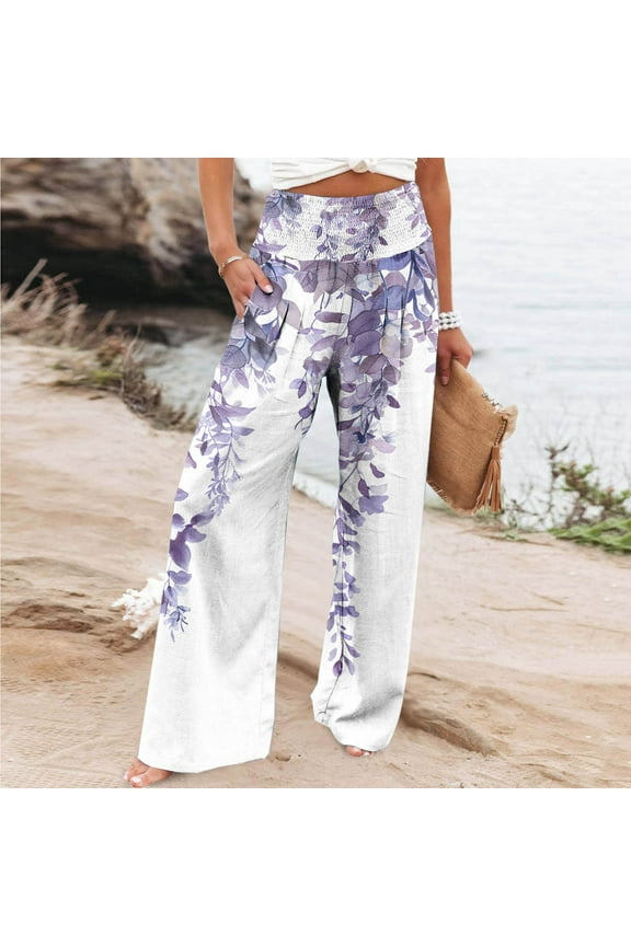 Wancir Yoga Pants Women Wide Leg Pants with Pockets High Waist Stretch Dress Casual Sweatpants Petite/Regular/Tall