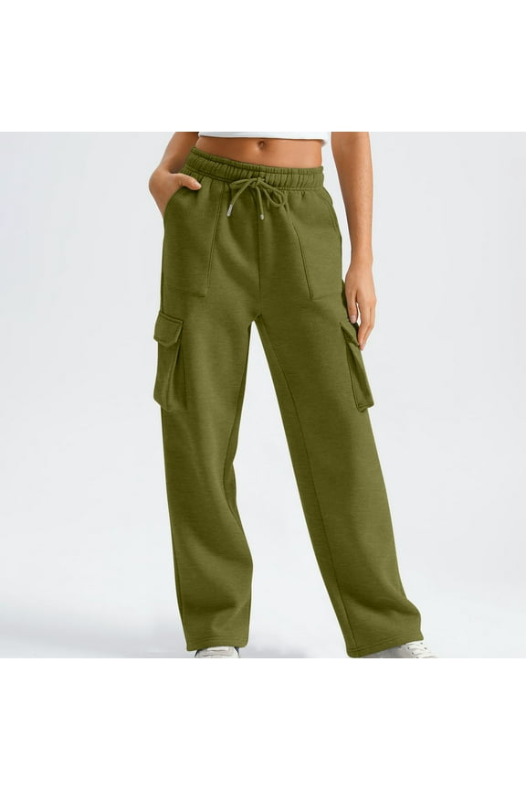 Wancir Yoga Pants Women Wide Leg Pants with Pockets High Waist Stretch Dress Casual Sweatpants Petite/Regular/Tall