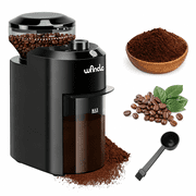 Wancle Burr Coffee Grinder - Electric Coffee Bean Grinder - Adjustable with 28 Settings - 2-12 Cups - Professional Electric Flat Burr Grinder Plastic, Black