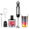 thumbnail image 1 of Wancle Immersion Hand Blender, Electric 16 Speed 5-in-1 Multi-Function Handheld Stick Blender with Attachments,Stick Mixer with Beaker , Chopper, Milk Frother, Egg Whisk for Food, Smoothies, 1 of 7