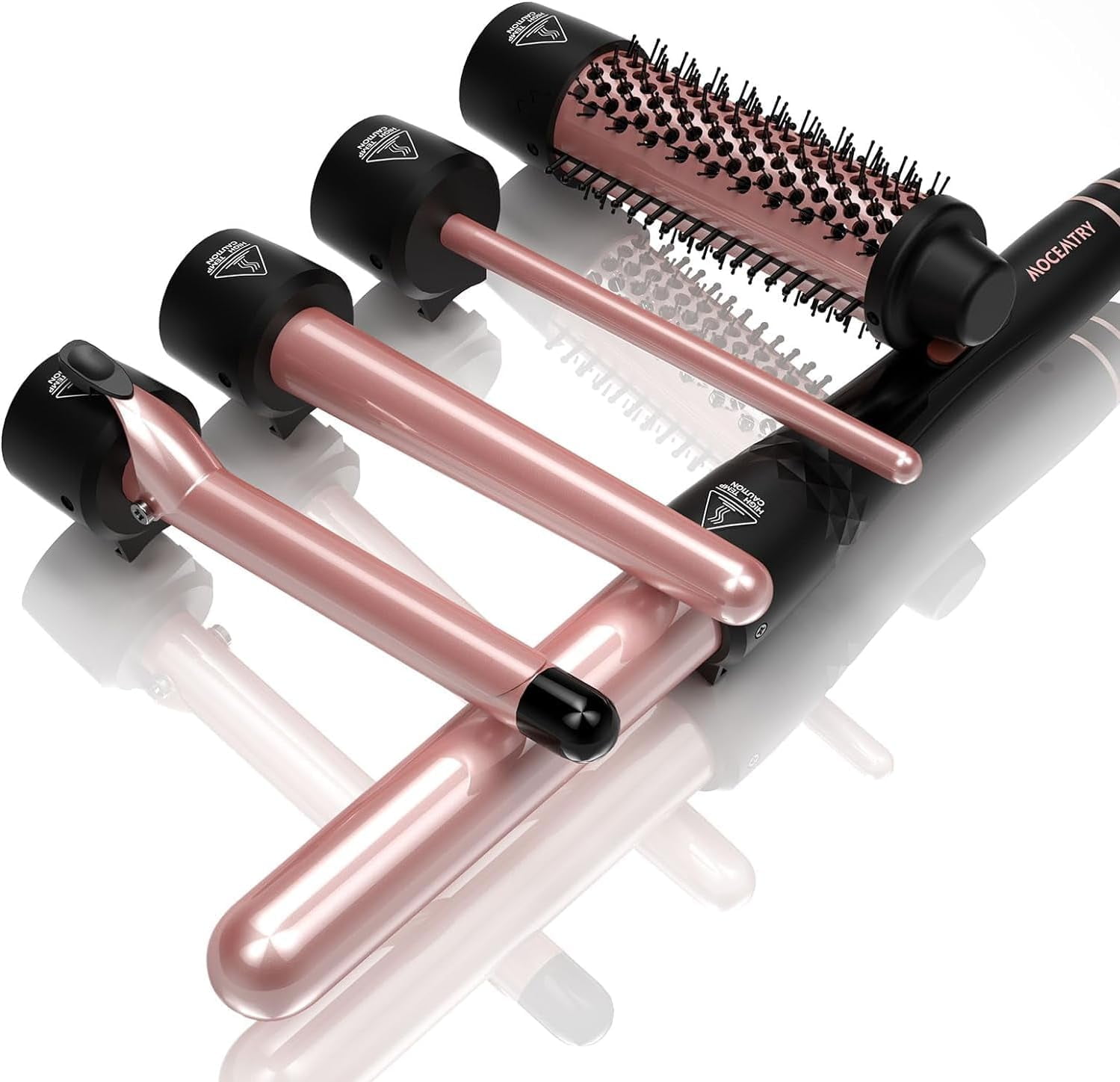 Wand Curling Iron, Curling Wand Set, MOCEMTRY Professional 5 in 1 Hair