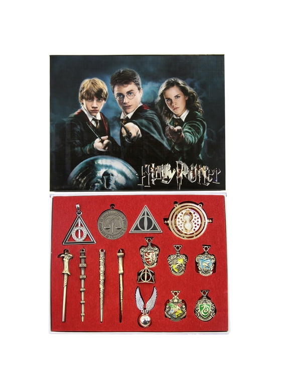 Wand, House, & Symbol - Harry Potter Necklace, Ring, & Pin 15 pc. Pendant