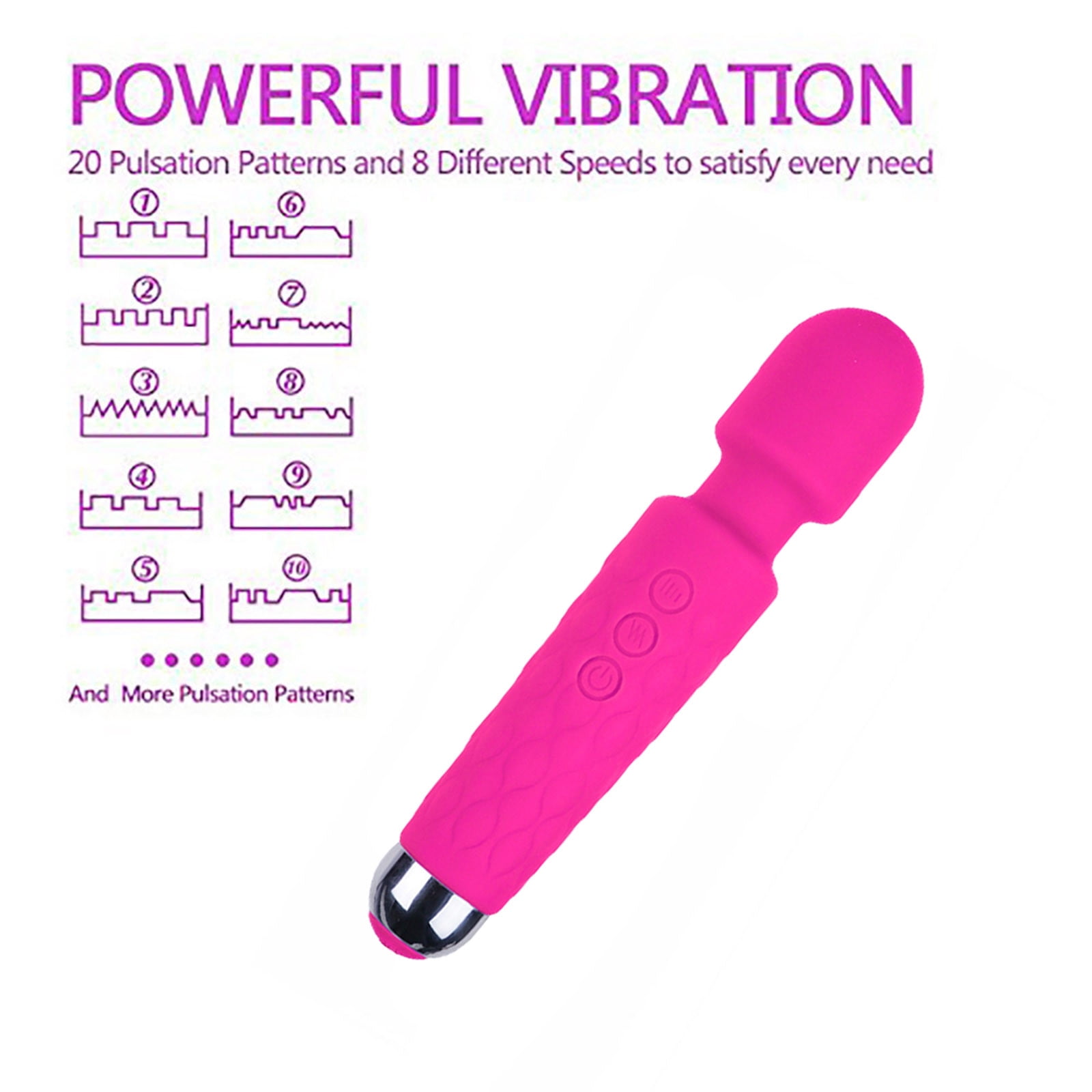 Wand Massager Vibrator With 8 Speeds 20 Vibration Modesrechargeable Personal Massager 