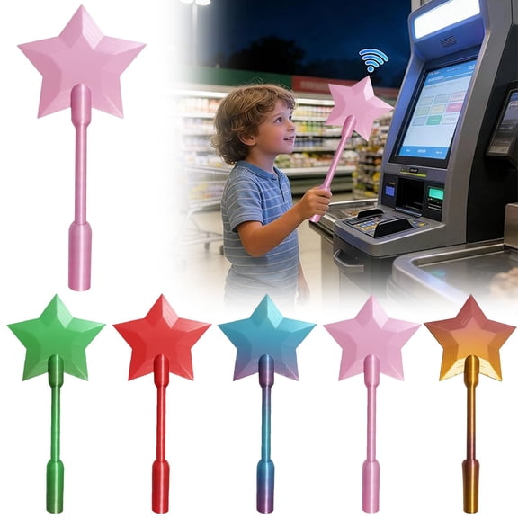 Wand Tap to Pay, 3D Printed Magical Star Wands Contactless Payment Card Holder, Easy to Carry, Tap-to-Pay Credit Card Wand, Funny Gift for Kids Adult