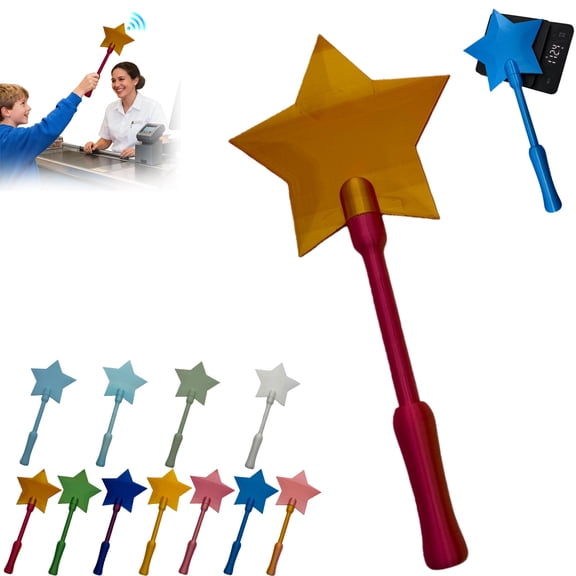 Wand Tap to Pay, 3D Printed Magical Star Wands Contactless Payment Card Holder,Easy to Carry,Tap-to-Pay Credit Card Wand