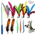 thumbnail image 1 of -Wand Toy, 11 in 1 Replacement Retractable -Teaser Stick for -Kitten Having Fun Exerciser Playing, 1 of 6
