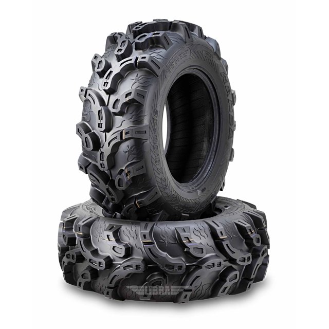 Wanda ATV Tires 25X812 25X8X12 6PR P375 10212 Super Lug Mud, Set 2