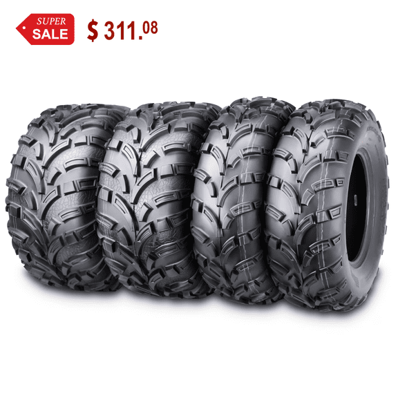 Wanda ATV/UTV Tires 25x8-12 Front & 25x11-12 Rear /6PR P373 - 10243/10262, Set 4