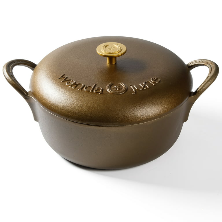 Pre-Seasoned Cast Iron Dutch Oven Pot with Lid Lifter Handle 5 Quart  Cookware