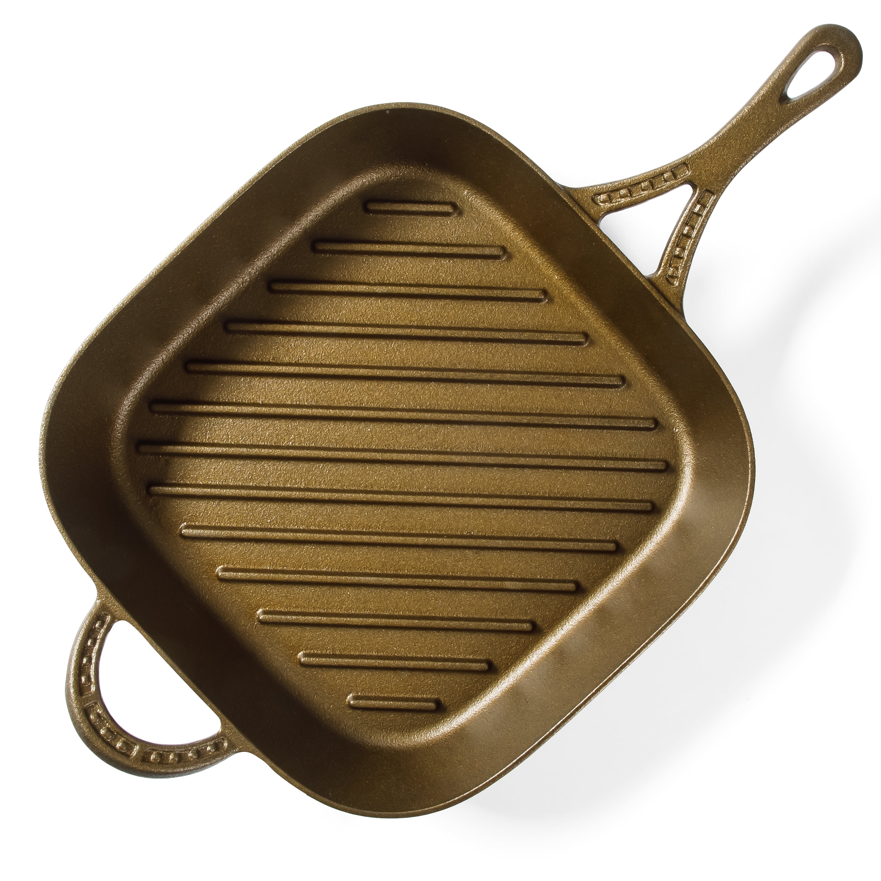 Vintage Cast Iron Grill Pan Square Skillet 