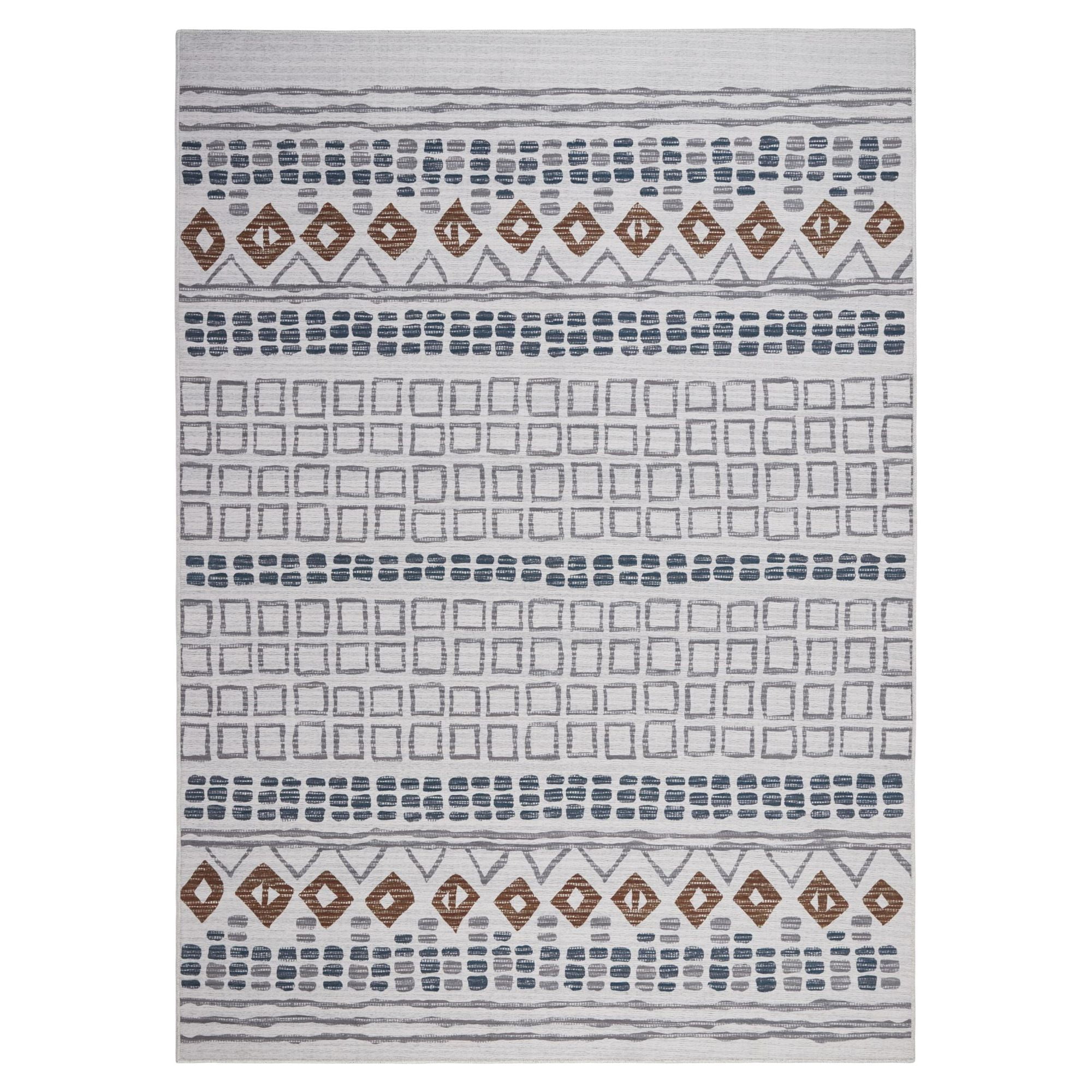 Wanda June Home by Miranda Lambert Geo Washable Area Rug, Cream, 5'2"x7'2"
