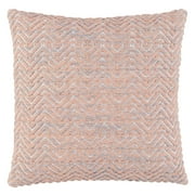 Wanda June Home Herringbone Woven Cotton Pillow, 1 Piece, Blush, 20"x20" by Miranda Lambert