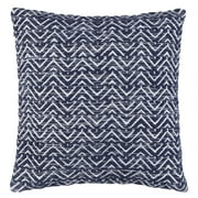 Wanda June Home Herringbone Woven Cotton Pillow, 1 Piece, Navy, 20"x20" by Miranda Lambert