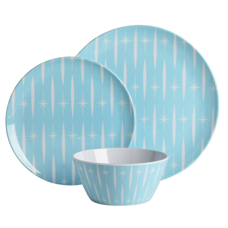 Wanda June Home Retro Renegade 12-Piece Melamine Dinnerware Set