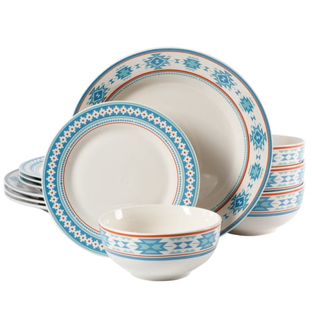 Wanda June Home Texas Sunset 12-Piece Decorated Fine Ceramic Dinnerware Set by Miranda Lambert