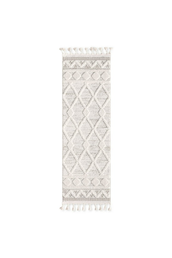 Home Tina Area Rug Runner, Ivory, 2'x6' by Miranda Lambert