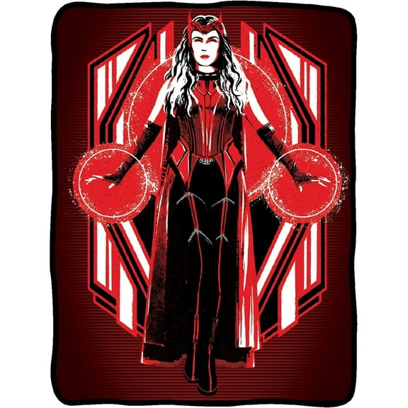 : WandaVision Wanda Scarlet Witch Chaos Magic Blanket | 45 x 60 Inches | Plush Throw Blanket | Cozy Blanket | Super Soft Lightweight Fleece Blanket | Home Decor (Scarlet Witch Sketch)