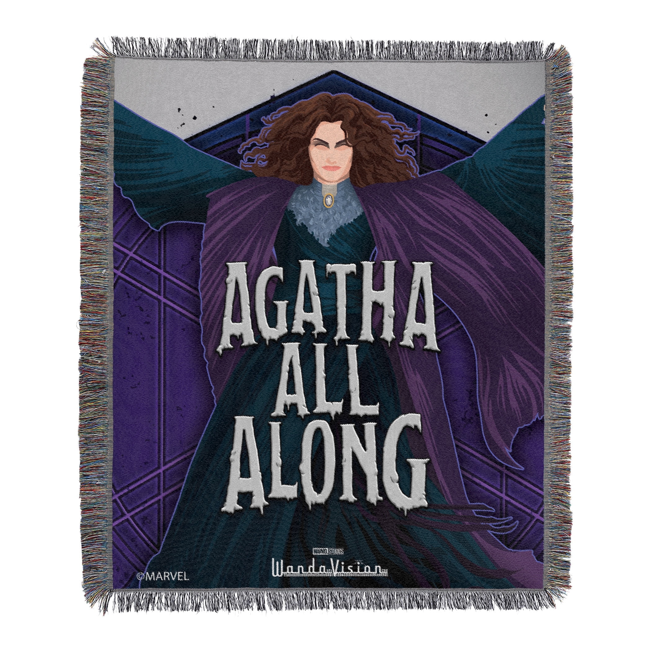 Agatha All Along Multicolor Woven Tapestry Throw Blanket, 48x60 Inches