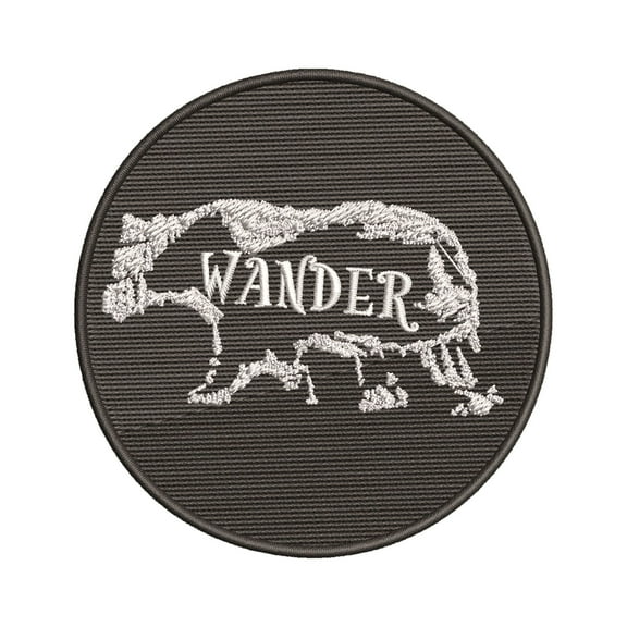 Wander Bear Embroidered DIY Iron on or Sew-on Decorative Patch Badge Emblem Appliques Adventure Wildlife Vacation Travel Tourist Souvenir Series