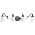 thumbnail image 1 of Wander Collection Four-Light Venetian Bronze Etched Opal Glass Farmhouse Bath Vanity Light, 1 of 5