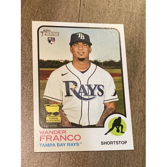 Topps Wander Franco Tampa Bay Rays MLB Trading Card Heritage 347 ASR 2022 Rookie Card