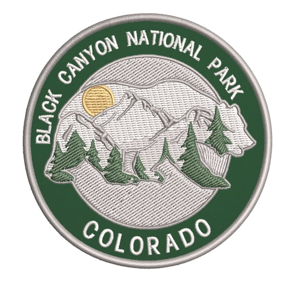Wander Often! Black Canyon National Park, Colorado 3.5 Inch Iron Or Sew On Embroidered Fabric Badge Patch Seek Adventure, National Park Iconic Series