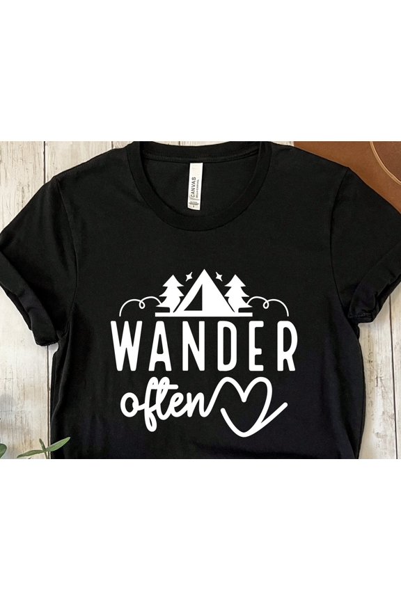 Wander Often Crazy Camping Friends Campfire Firepit Sign Camper Funny Camp Crew Camp Life