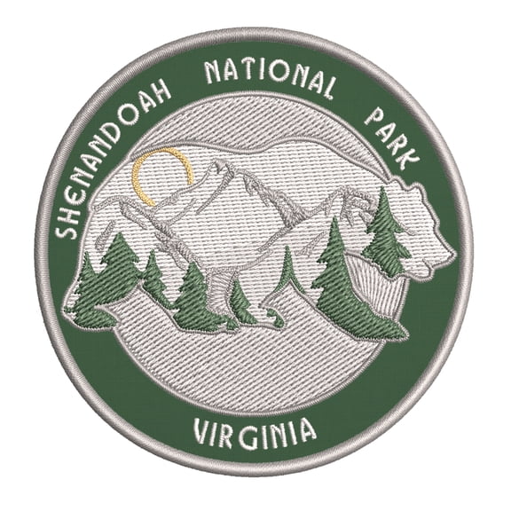 Wander Often! Shenandoah National Park, Virginia 3.5 Inch Iron Or Sew On Embroidered Fabric Badge Patch Seek Adventure, National Park Iconic Series