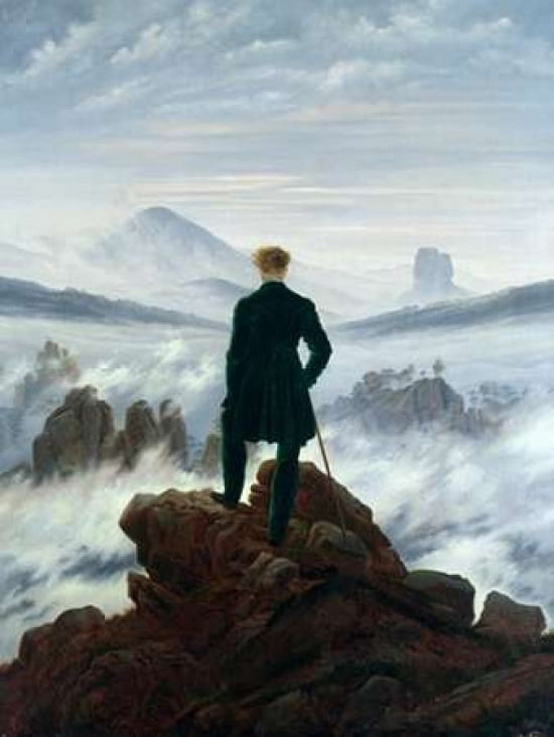 Wanderer Above the Sea of Fog Canvas Art - Caspar David Friedrich (22 x 28)