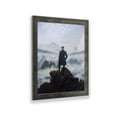 thumbnail image 1 of Wanderer Above the Sea of Fog Framed Print by Caspar David Friedrich, World Famous Wall Art Collection, Add to Your Living Room Decor, 11x14, 2479BW, 1 of 7