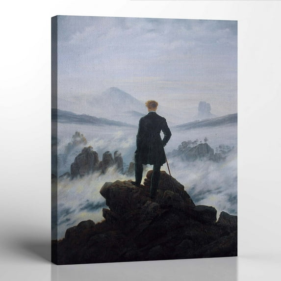 Wanderer Above the Sea of Fog by Caspar David Friedrich, The Fog Poster, Famous Art Prints, Famous Paintings, Ready To Hang for Living Room Home Wall Décor 16x20