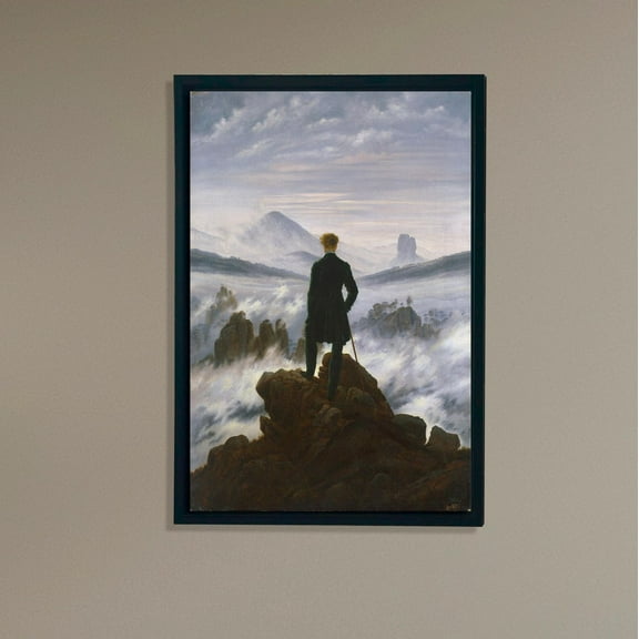 Wanderer Above The Sea, Friedrich Romantic Art Poster, Misty Mountain Landscape, Classic Vertical Wall Art Study Or Office UNFRAMED Poster, Wall Art for Decor, Present, 8x12
