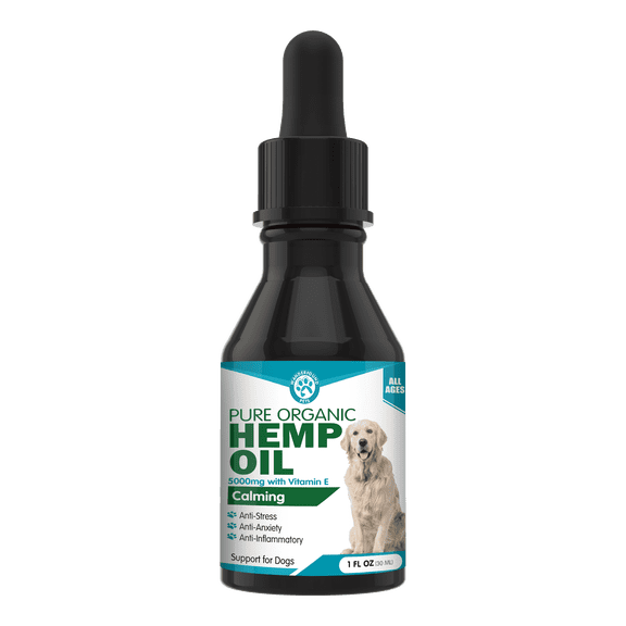 Wanderfound Pets Hemp Oil for Dogs & Cats 5000mg: Anxiety, Joint & Stress Relief - Organic