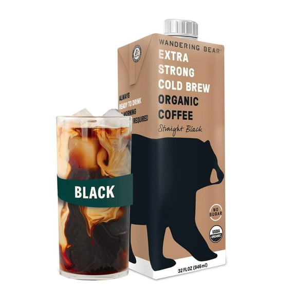 Wandering Bear Coffee - Coffee Cold Brew Black - Case of 6-32 FZ