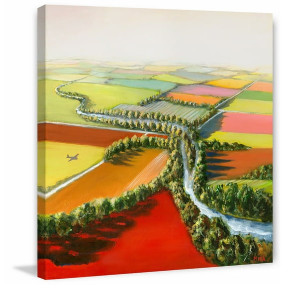 "Wandering River" Painting Print on Wrapped Canvas