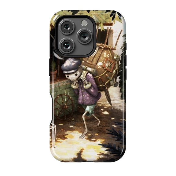 Wandering Skeleton Haunted Night Artwork Tough iPhone Case for iPhone 11 to 16 Pro Max