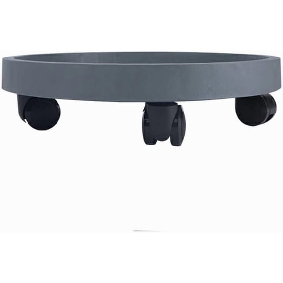 WanderingDonkey 14 Inch Heavy Duty  Caddie with Wheels,Rolling  Stand Pot Trolley,Wheeled Planter Saucer Tray,Potted Flower Mover Dolly with Casters Round Coaster for Indoor outdoor,Gray