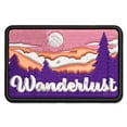 thumbnail image 1 of Wanderlust Hiking Mountains Forest Travel Applique Multi-Color Embroidered Iron-On Patch - 2.0 Inch Mini, 1 of 5