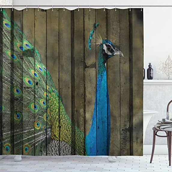 Wanderlust Shower Curtain Mediterranean Sea Traditional Italian Design Cliff Coastline View Mountains Cloth Fabric Bathroom Decor Set with Hooks 69" W x 70" L Multicolor