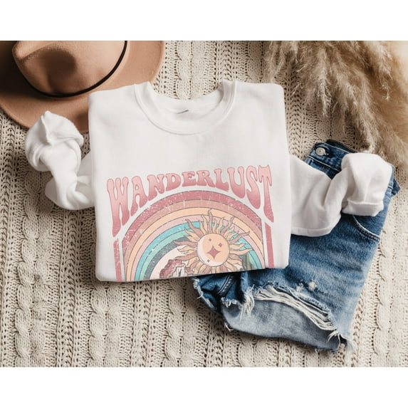 Wanderlust T-Shirt, Travel Lover T-Shirt, Explore T-Shirt, Boho Crewneck Desert T-Shirt, G
