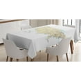thumbnail image 1 of Wanderlust Tablecloth, USA Detailed Map Topographic Contours Country Names Roads Railways, Rectangular Table Cover for Dining Room Kitchen Decor, 60" X 90", White Yellow, by Ambesonne, 1 of 4