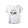 thumbnail image 1 of Wanderlust Travel World Women's Fashion Slouchy Dolman T-Shirt Tee Heather White 2X-Large, 1 of 3