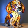 thumbnail image 1 of Wanfds 3D Dog Animal Lamp, Retro Stained Animal Night Light Lamp, Vintage Animals Table Lamp, Bohemian Resin Animal Lamps for Bedroom Living Room Dining Room Nursery Office Home Decoration(G), 1 of 2