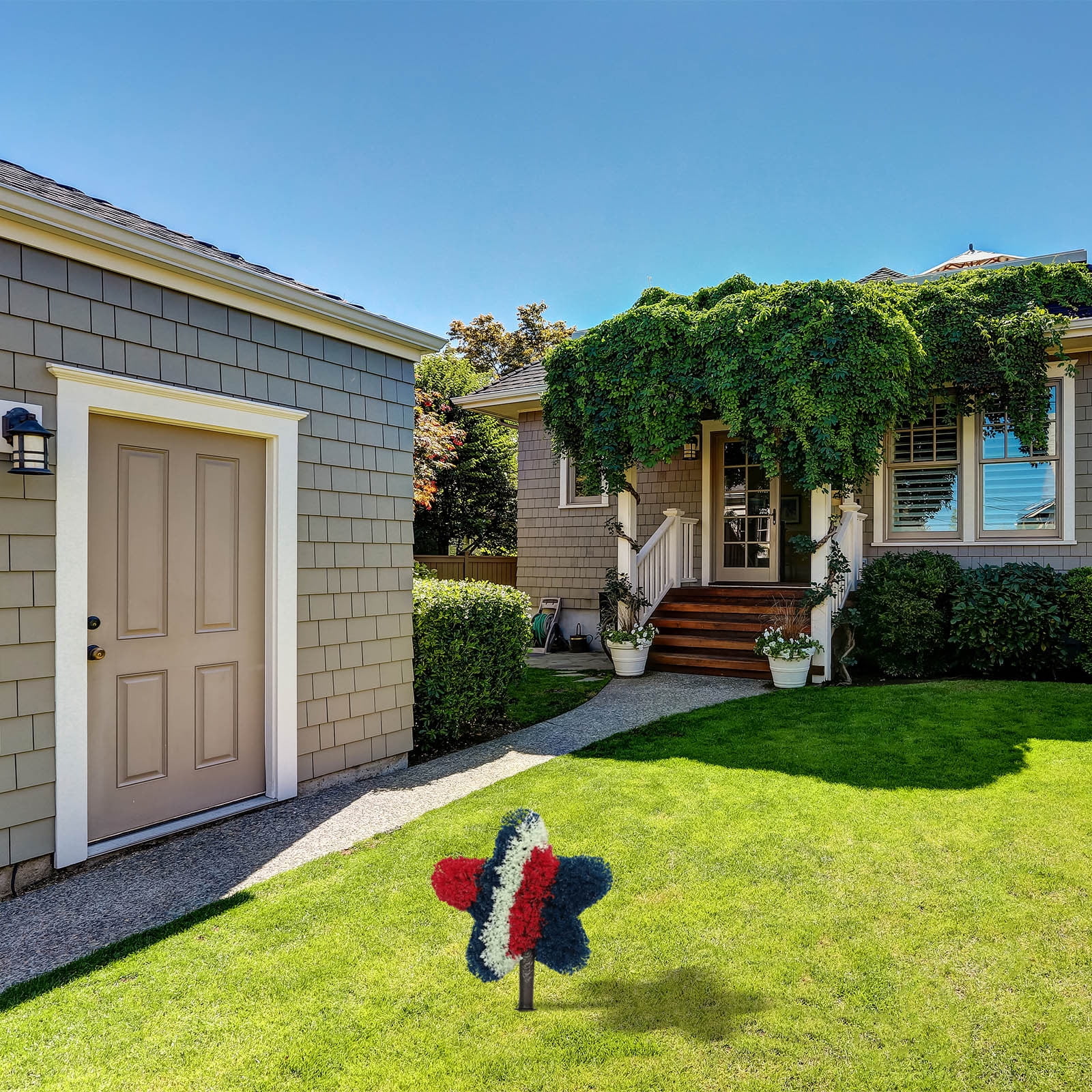 Wanfds 4th of July Yard Signs Patriotic 3D Star Ground Insert, Red ...