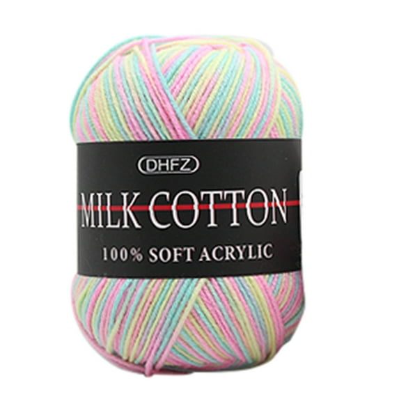 Wanfds Acrylic Yarn for Crochet/Knitting, Colorful Gradient Yarn Thread, 1 Roll Skeins, Perfect for Any Knitting Crochet and Crafts Mini Project(Multi Color)