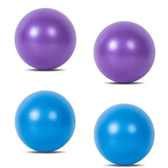 Wanfoou 4 Pack Exercise Balls - 25 cm Pilates, Small Workout, Anti-Burst Pregnancy, Birthing, Core Ball for Office, Gym, Training, Home