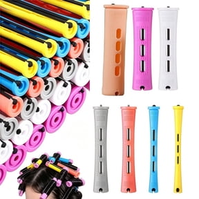 Wanfoou 70 Pcs Perm Rods And Hair Rollers Set, 7 Sizes Cold Wave Plastic Rods for Long Amd Short Hair - DIY Hair Styling Tools with Pintail Comb